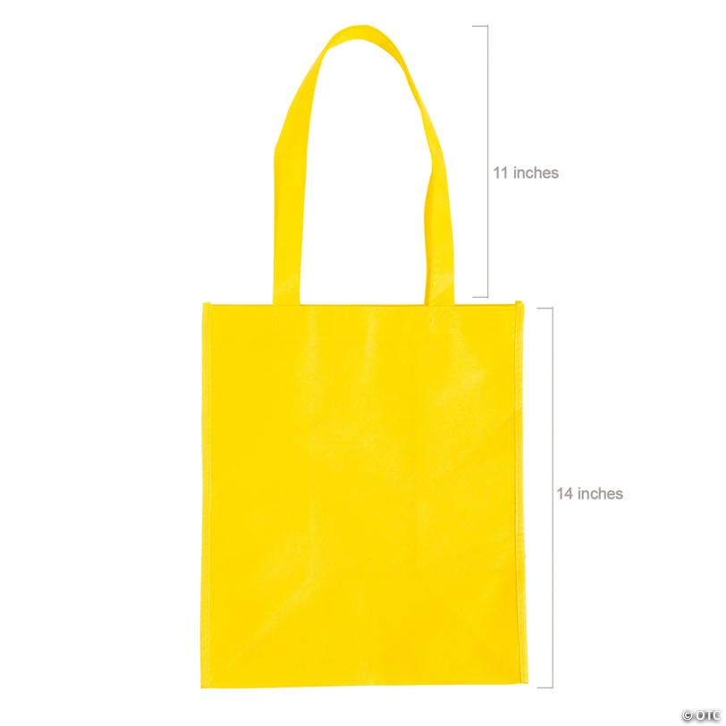 12" x 14" Medium Neon Shopper Nonwoven Tote Bag Assortment - 12 Pc.