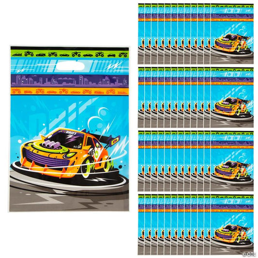 12" x 17" Bulk 50 Pc. Cars & Trucks Plastic Goody Bags
