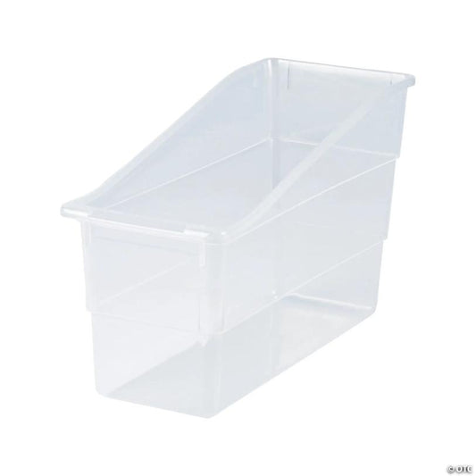 12" x 7 1/2" Clear Classroom Plastic Book Bin Organizers - 6 Pc.