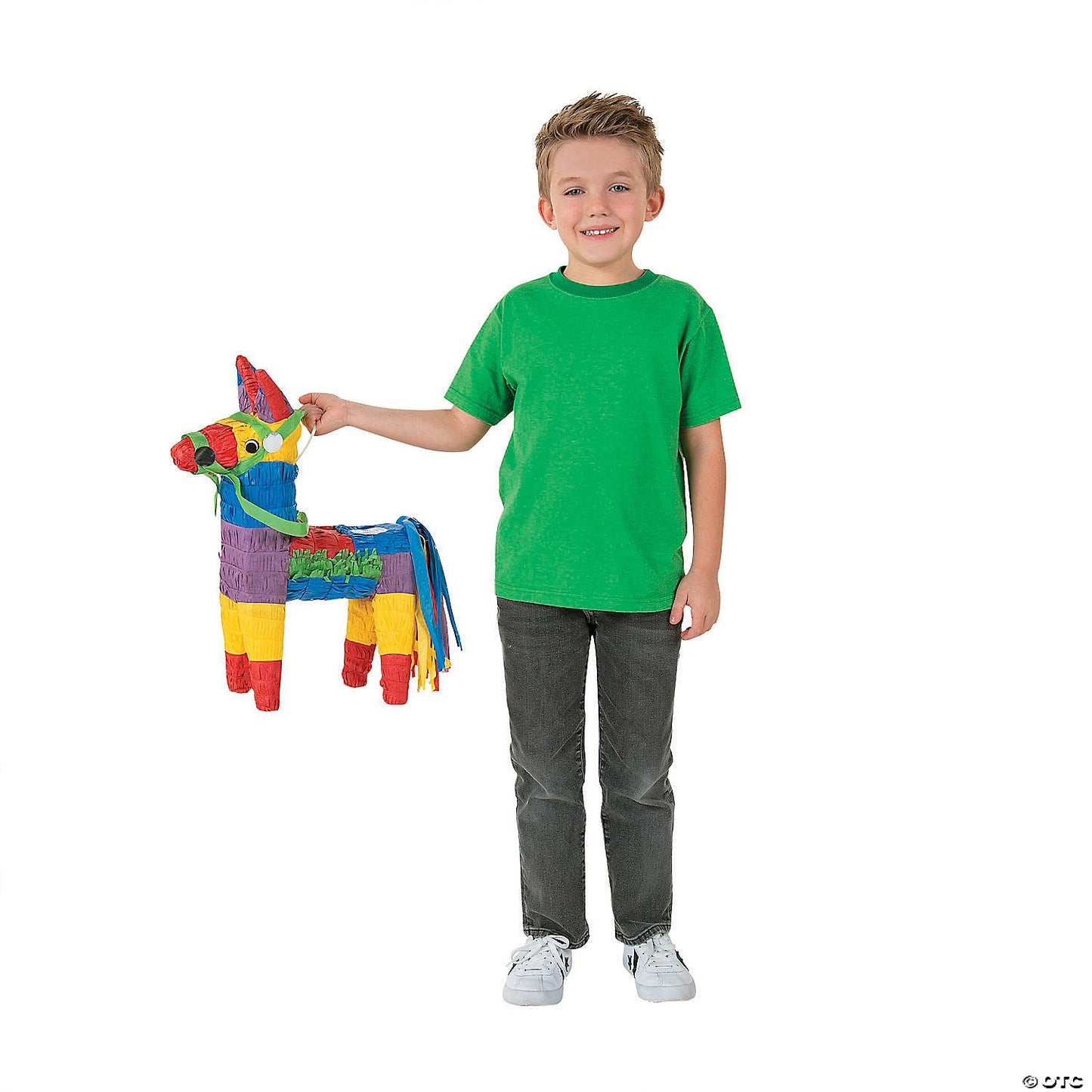 13 1/2" x 19" Bright Colors Donkey Piñata Hanging Decoration | USA Decoration®