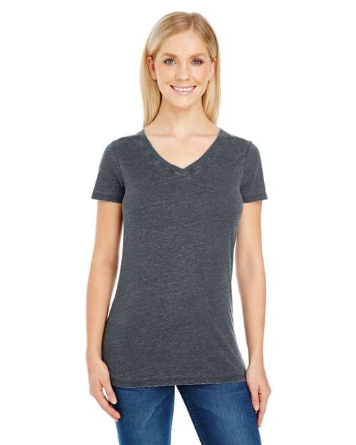Women's Vintage Dye V-Neck T-Shirt | USA Decoration