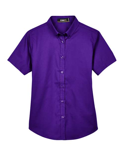 Women's Optimum Short Sleeve Twill Shirt | USA Decoration