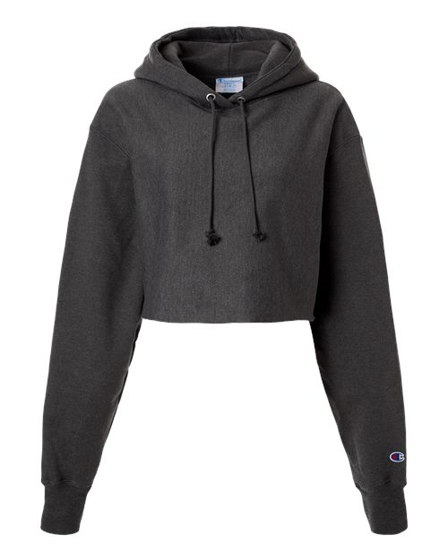 Champion Women's Reverse Weave Hooded Cropped Sweatshirt
