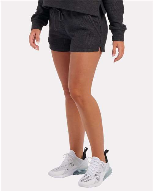 Women's Ribbed Knit Shorts | USA Decoration