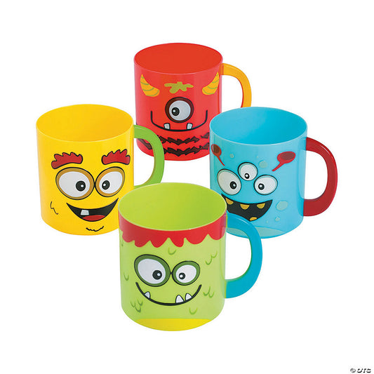 Mini Monster BPA-Free Plastic Mugs - 12 Ct. | USA Decoration®