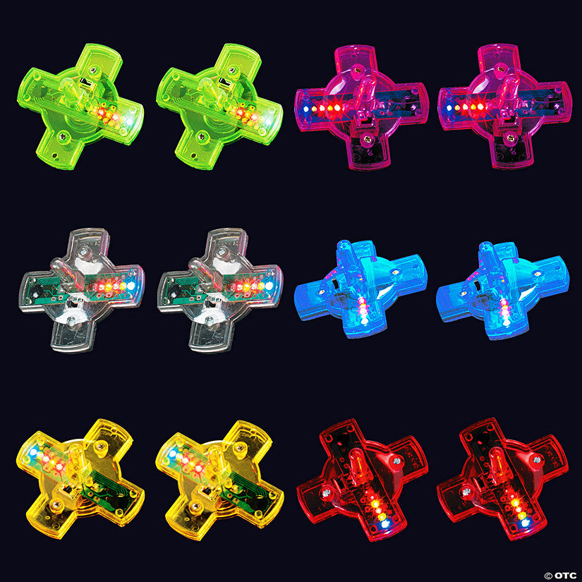 2 1/4" Light-Up Bright Solid Color Plastic Spin Tops - 12 Pc. | USA Decoration®