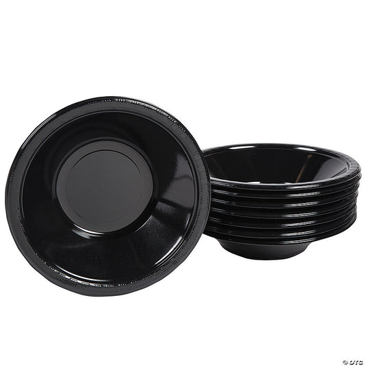 7" Black Velvet Plastic Bowls - 20 Ct. | USA Decoration®