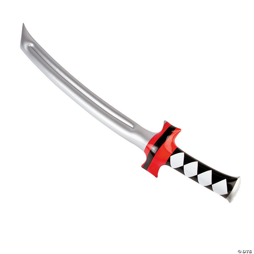 Per Dozen: 6" x 28" Inflatable Ninja Swords with Red Crossguard - 12 Pc. | USA Decoration®