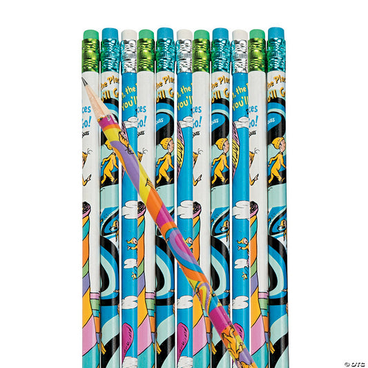 7 1/2" Bulk 72 Pc. Dr. Seuss™ Oh, the Places You'll Go Wood Pencils