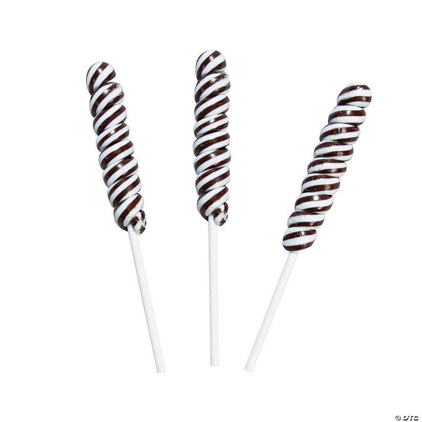 Black Mini Twisty Lollipops - 24 Pc. | USA Decoration®