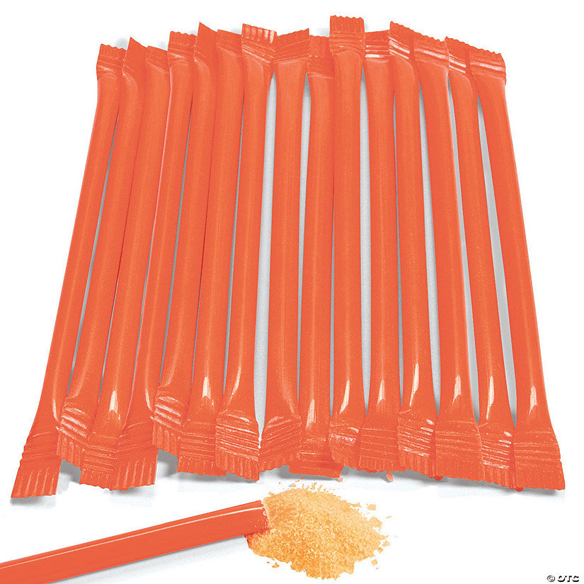 13 oz. 6" Orange-Flavor Candy-Filled Straws - 240 Pc. | USA Decoration®
