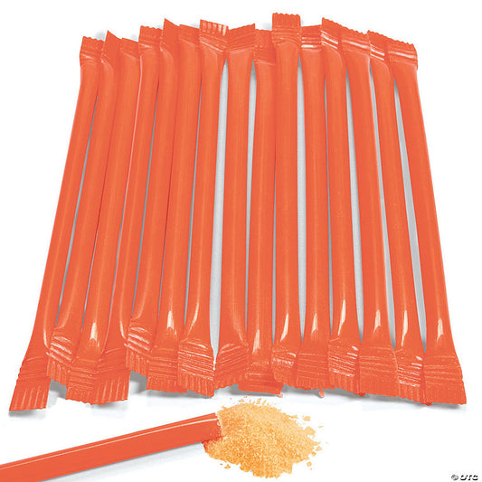 13 oz. 6" Orange-Flavor Candy-Filled Straws - 240 Pc. | USA Decoration®