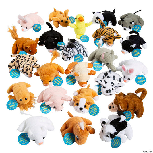 3 " Bulk 48 Pc. Mini Bible Verse Stuffed Animal Assortment | USA Decoration®