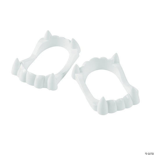2 1/2" Bulk 72 Pc. White BPA-Free Plastic Fangs Vampire Teeth | USA Decoration®