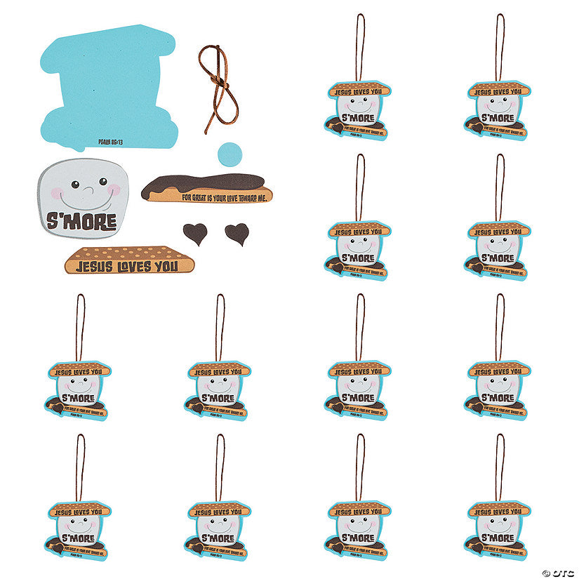 4 1/4" x 4" Jesus Loves You S’more Ornament Craft Kit - Makes 12 | USA Decoration®