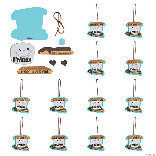 4 1/4" x 4" Jesus Loves You S’more Ornament Craft Kit - Makes 12 | USA Decoration®