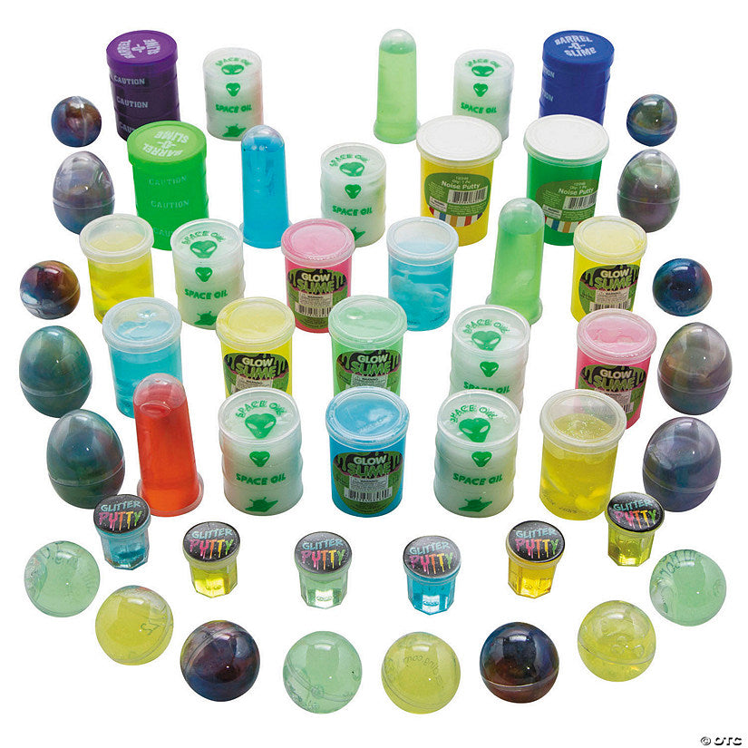 50 Piece(s): Bulk 50 Pc. Everyday Fun Multicolor Putty & Slime Handout Assortment | USA Decoration®