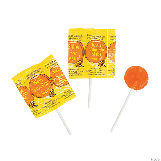 50 Piece(s): Scripture Candy™ Religious Harvest Lollipops - 50 Pc. | USA Decoration®