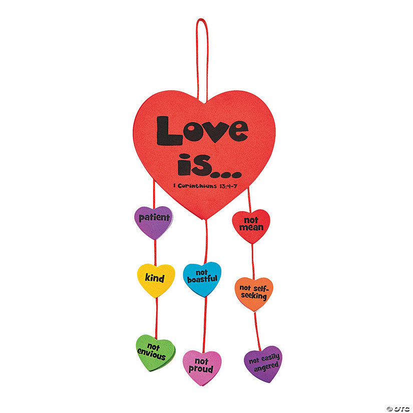 Inspirational Love Is Mobile Craft Kit - Makes 12 | USA Decoration®