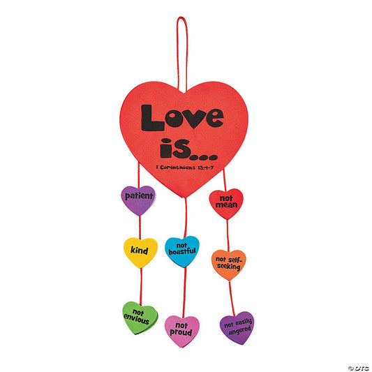 Inspirational Love Is Mobile Craft Kit - Makes 12 | USA Decoration®