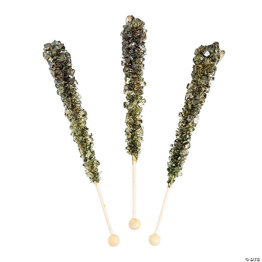 Black Rock Candy Lollipops - 12 Pc. | USA Decoration®