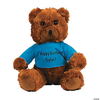 Personalized Open Text Stuffed Teddy Bear with T-Shirt | USA Decoration®