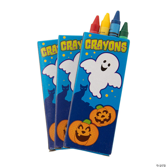 48 Set(s): 2 1/2" Bulk 48 Boxes of Halloween Crayons - 4 Colors per Box | USA Decoration®