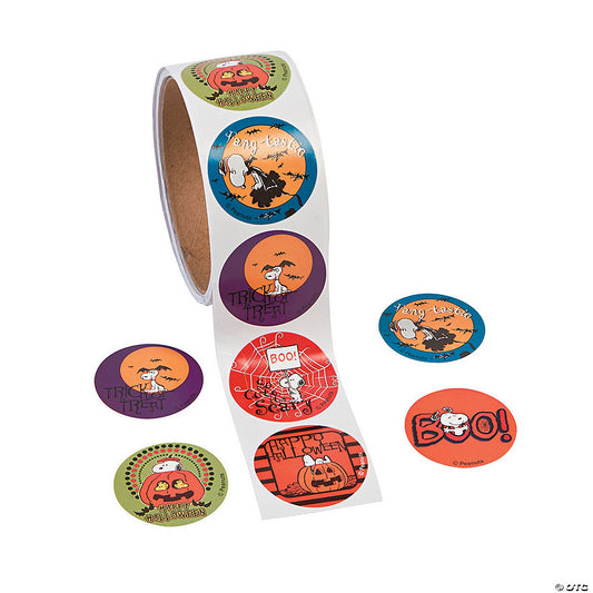 Peanuts Halloween Sticker Roll - 100 Pc. | USA Decoration®