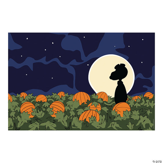 1 Set(s): 9 Ft. x 6 Ft. Peanuts Snoopy Halloween The Great Pumpkin Backdrop - 3 Pc. | USA Decoration®