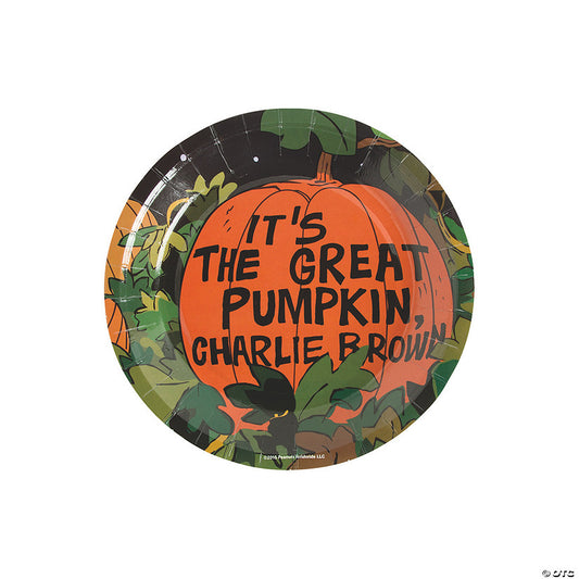 Peanuts® The Great Pumpkin Halloween Party Paper Dessert Plates - 8 Ct. | USA Decoration®
