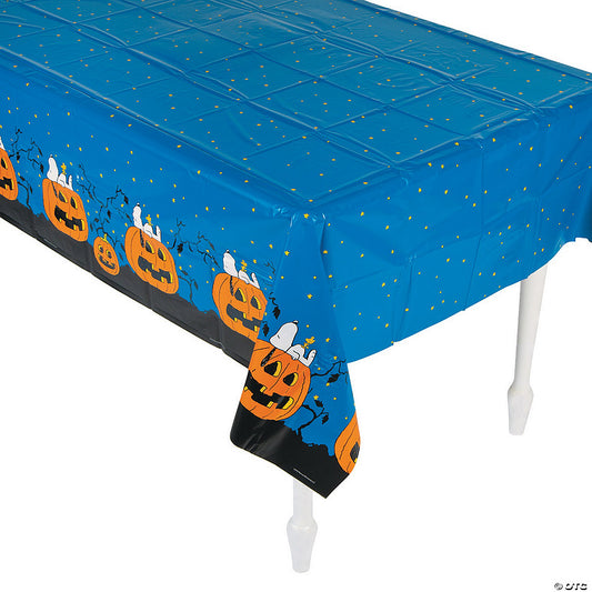 54" x 108" Peanuts® Snoopy Halloween Plastic Tablecloth | USA Decoration®