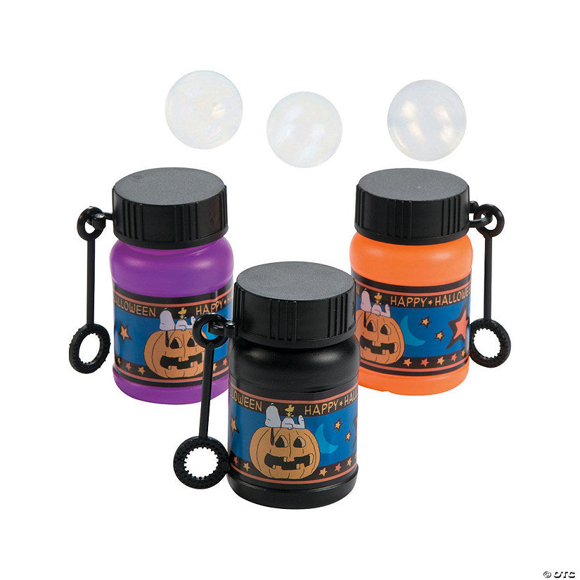 2" Mini Peanuts® Snoopy Woodstock Halloween Bubble Bottles - 24 Pc. | USA Decoration®