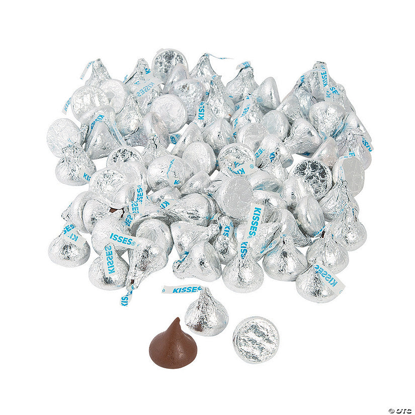 Bulk 375 Pc. Silver Hershey’s Kisses Chocolate Candy