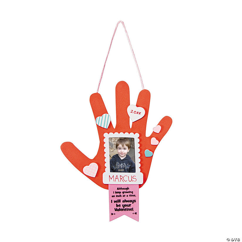Valentine Handprint Picture Frame Ornament Craft Kit - Makes 12 | USA Decoration®