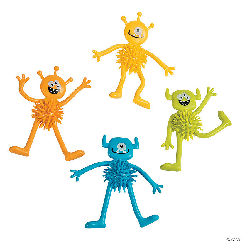 24 Piece(s): Colorful Monster Porcupine Bendables - 24 Pc. | Fun Twistable Toys | USA Decoration®