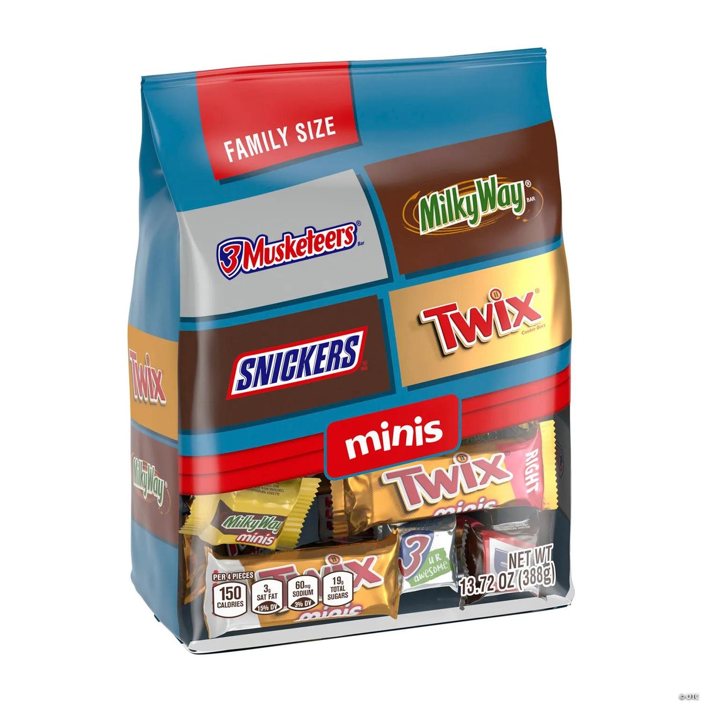 13.72 oz. Mars & Classic Chocolate Minis Candy Family Pack - 50 Pc.