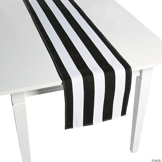 Black White Striped Table Runners - 3 Pc. | USA Decoration®