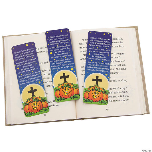 48 Piece(s): 2" x 6" Bulk 48 Pcs. Religious Pumpkin Prayer Fall Bookmarks | USA Decoration®