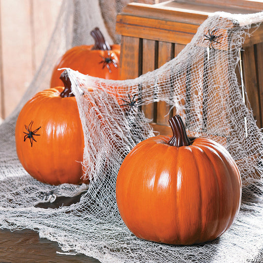 9" x 8 1/4" Orange Foam Pumpkin Halloween Decoration | USA Decoration®