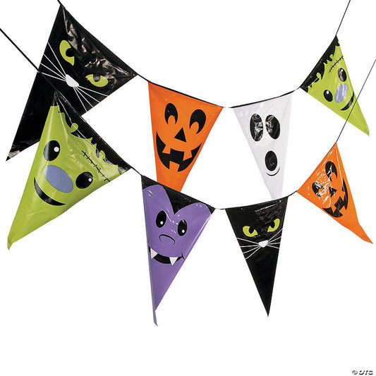 Large Character Plastic Pennant Banner Halloween Decoration | USA Decoration®