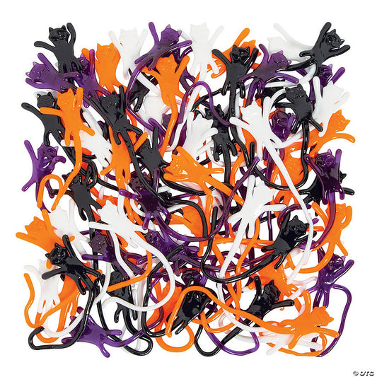 72 Piece(s): 8" Bulk 72 Pc. Halloween Sticky Vinyl Cat Splat Toys | USA Decoration®
