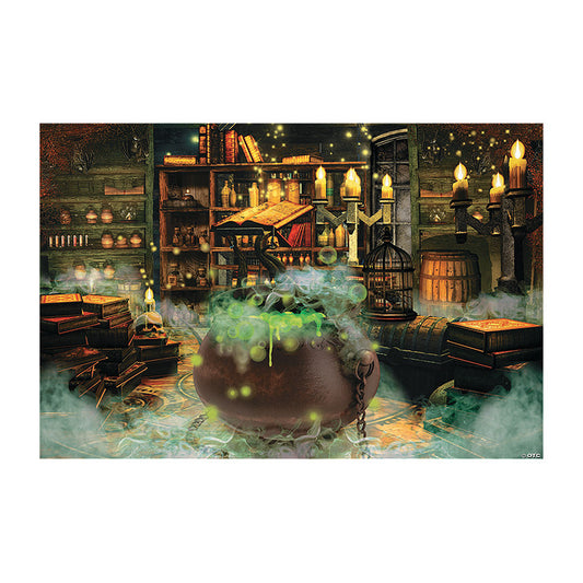 9 Ft. x 6 Ft. Witches’ Kitchen Backdrop Halloween Decoration - 3 Pc. | USA Decoration®
