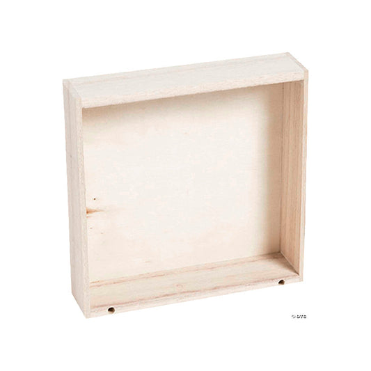 5 3/4" x 5 3/4" DIY Unfinished Wood Classic Box Frames - 12 Pc. | USA Decoration®