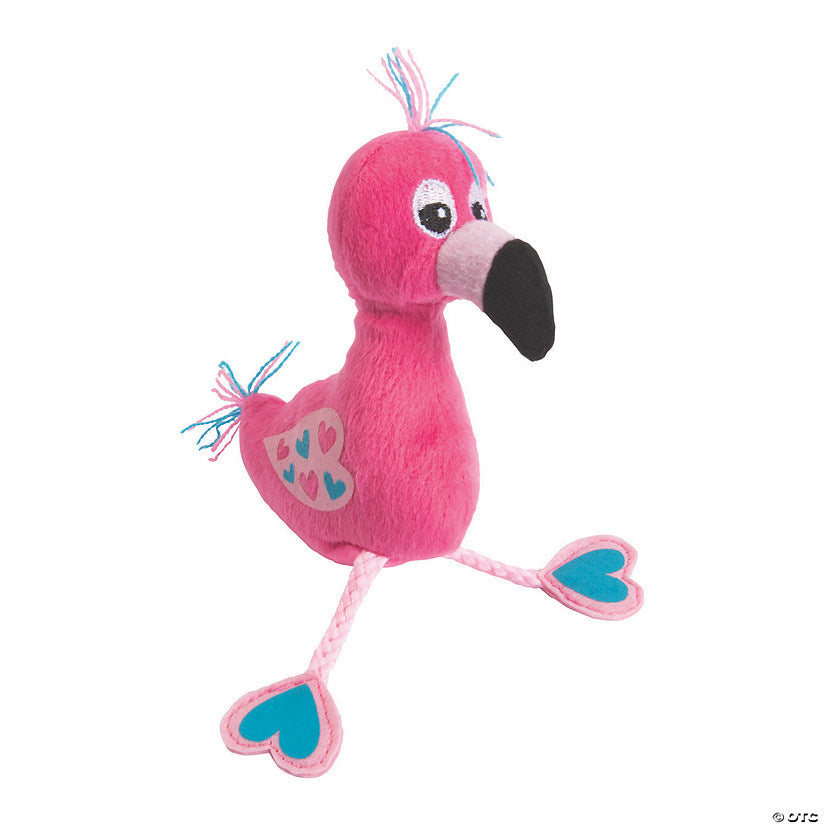 Valentine’s Day Pink Stuffed Flamingos - 12 Pc. | USA Decoration®