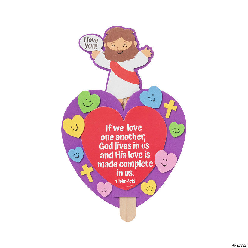 Valentine’s Day Jesus Pop-Up Craft Kit - Makes 12 | USA Decoration®