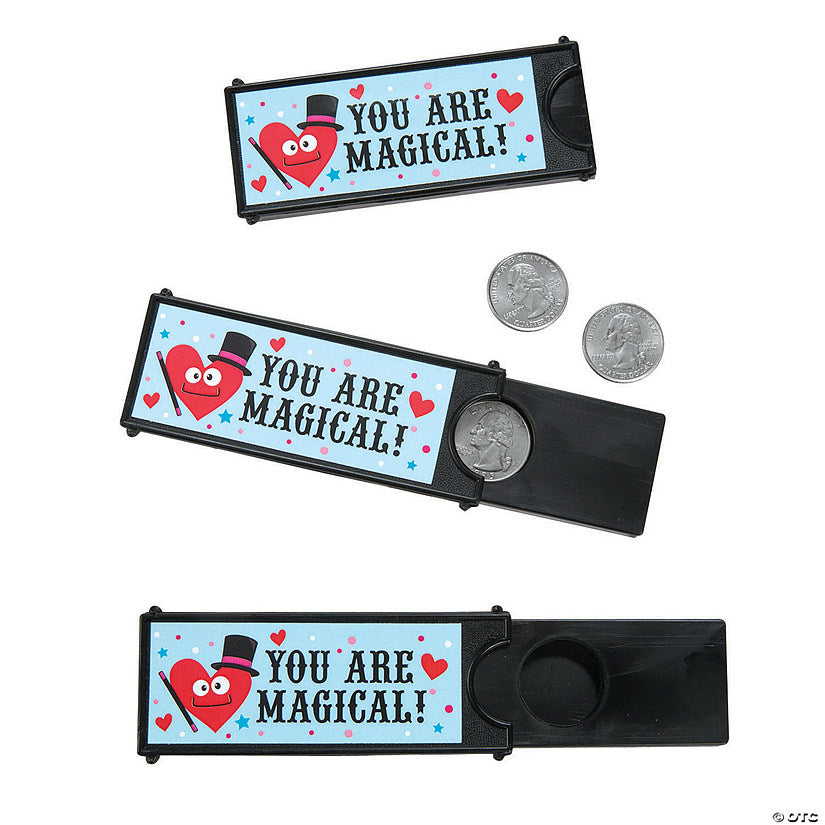 1 1/2" x 4" Valentine's Day Magic Coin Trick Handouts - 12 Pc. | USA Decoration®