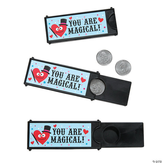 1 1/2" x 4" Valentine's Day Magic Coin Trick Handouts - 12 Pc. | USA Decoration®