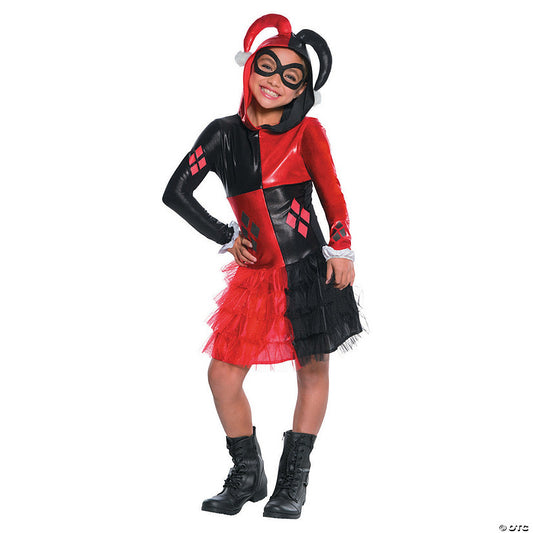 Girl's Batman™ Harley Quinn Hooded Dress Costume | USA Decoration®