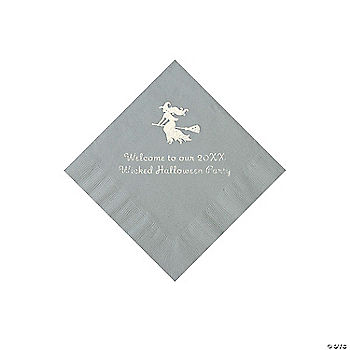 Silver Witch Personalized Napkins with Silver Foil - 50 Pc. Beverage | USA Decoration®