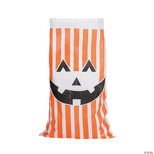 Per Dozen: 23 1/2" x 41" Jack-O’-Lantern Potato Sack Race Bags - 12 Pc. | USA Decoration®
